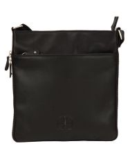 JL Collections Unisex Leather Shoulder Expandable sling Bag