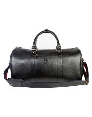JL Collections Leather 19 Inch Square Duffel Travel Bag