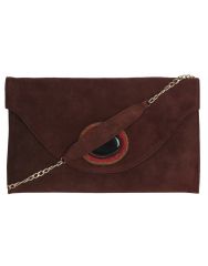 Jl Collections Women's Leather Brown Clutches