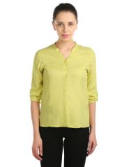 OPUS Roll-up Sleeve Modal Casual Yellow Women's Top (Code - TP_020_YL)