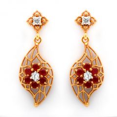 925 Sterling Silver Gold Plated Unique Design Dangle Jhumka Earring For Girls & Women Silver Jewelry Earring