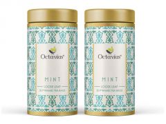 Octavius Mint Green Tea Whole Leaf Pyramid Tea Bags(pack Of 2) - Food & Beverages