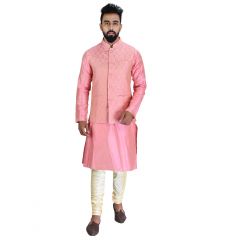 Men Kurta, Ethnic Jacket and Pyjama Set Cotton Silk ( Code - Ethset017)