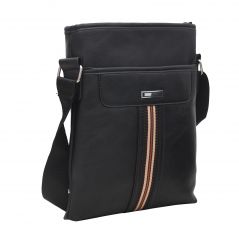 AQUADOR Messenger Hand Bag with Black faux vegan leather ( Code - AB-S-1482-Black )