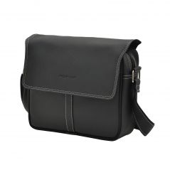 AQUADOR Messenger bag with black faux vegan leather(AB-S-1515-Black)