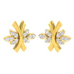 Avsar 18 (750) Yellow Gold and Diamond Bhavika Earring (Code - AVE428A)