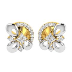 Avsar 18 (750) Yellow Gold and Diamond Sakshi Earring (Code - AVE449A)