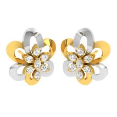 Avsar 18 (750) Yellow Gold and Diamond Rinku Earring (Code -  AVE464YA)
