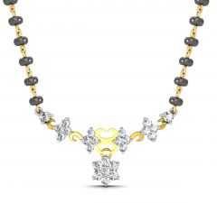 Avsar Real Gold and Cubic Zirconia Stone Mangalsutra( Code - AVM058YBN )