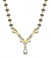 Avsar Real Gold and Cubic Zirconia Stone Mangalsutra( Code - AVM076YBN )