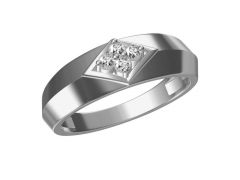 Kiara Sterling Silver Pooja Ring ( Code - 302W )