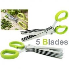 Stainless Steel 5 Blade Multi Cut Sharp Fresh Herb Scissors