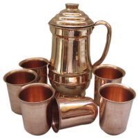 Gift Or Buy Copper Jug With Glass