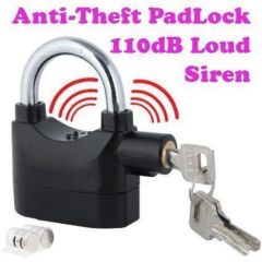 Theft Burglar Pad Lock Alarm Security Siren Home Office Bike Bicycle Shop