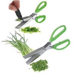 Steel Blades Multifunction 5 Blades Scissors-vegetable Chopper-paper Shredd