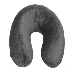 Home Decor & Furnishing - VIAGGI Grey Inflatable C Shape Travel Neck Pillow with Cover - ( Code - VIA0056 )