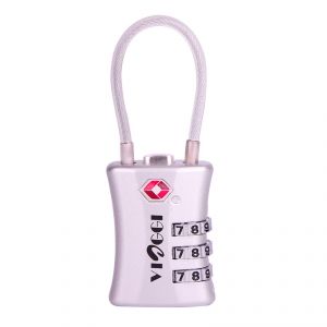 Travel locks - VIAGGI 3 Dial Silver Luggage Resettable Combination Number Padlock - ( Code - VIIAGIIE0117 )