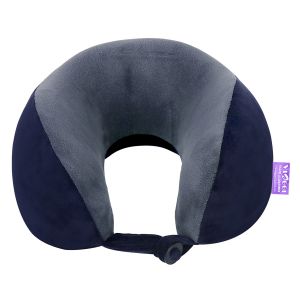 Pillows - VIAGGI Navy Grey U Shape Super Soft Memory Foam Travel Neck Pillow - ( Code - VIIAGIIE0119 )