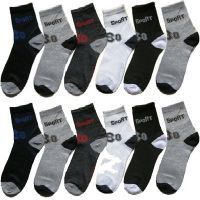 Socks (Men's) - 12 Pairs Of Men Ankled Cotton Socks Free Gift