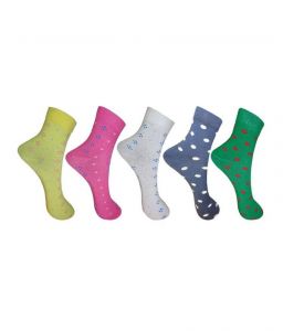 lime,ag,port,supersox,Supersox,Aov Socks & stockings - Aov Women's Floral Print Ankle Length Socks 5 Pairs