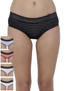 La Intimo,Pick Pocket,Motorola,My Pac,Fasense Panties - Basiics By La Intimo Women's Frio Hot Brief Panty (Combo Pack of 5 ) - ( Code -BCPBR010E0FL )