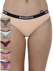 Triveni,Lime,La Intimo,My Pac,Fasense Panties - Basiics By La Intimo Women's Dulce Candy Brief Panty (Combo Pack of 6 ) - ( Code -BCPBR080F025 )
