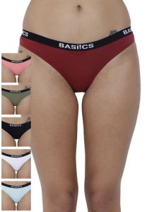 Triveni,Lime,La Intimo,My Pac,Fasense Panties - Basiics By La Intimo Women's Dulce Candy Brief Panty (Combo Pack of 6 ) - ( Code -BCPBR080F0EL )