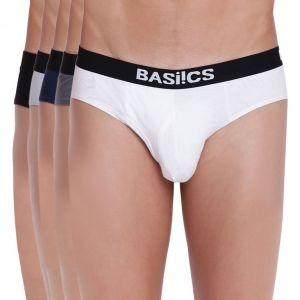 Vests, Briefs, Pyjamas (Men's) - Sauve Adonis Brief Basiics by La Intimo (Pack of 5 ) - ( Code -BCSBR13E0MC0 )