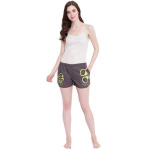 Shorts (Women's) - La Intimo Binge Boxers Handcuffs Grey shorts - ( Code - BOLIF005GY0 )