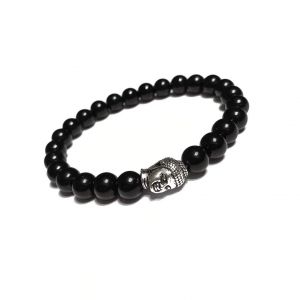 Women's Clothing - Black Onyx Buddha Powered Bracelet - ( Code - BLACKBDBR )