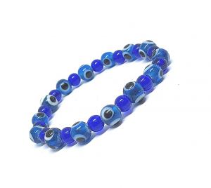 Jewellery - Evil Eye Blue Lucky Protection Charm Bracelet - Code ( EVLBLUBR )