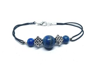 Jewellery - Natural Lapis Lazuli Mystique Adjustable Bracelet For Men And Women's ( Code LAPMYSTBR )