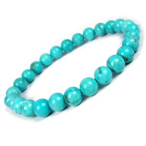 Bangles, Bracelets (Imititation) - Turquoise Crystal Blue Stretch Bracelet - ( Code - TURQUOISEBR )