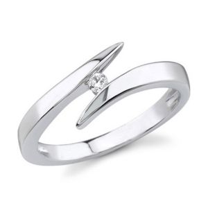 Sheetal Diamonds 0.15TCW Simple Looking Real Round Diamond Engagement Ring R0081-18k