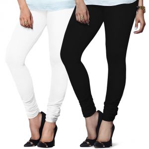 Leggings - Vivan Creation Stylish Comfortable n Colorful Pair of Women Cotton Churidaar Leggings  (Product Code - DL5COMB729)