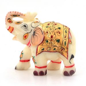 Handicrafts - Vivan Creation Rajasthani Handmade Elephant Marble Handicraft 146