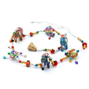 Wall Hangings - Vivan Creation Handcrafted Rajasthani Elephant Door Hanging -211