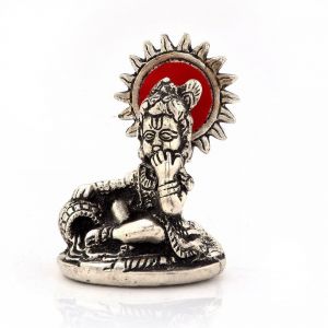 Idols & Decoratives - Vivan Creation White Metal Lord Ladoo Gopal Krishna Puja Idol 318