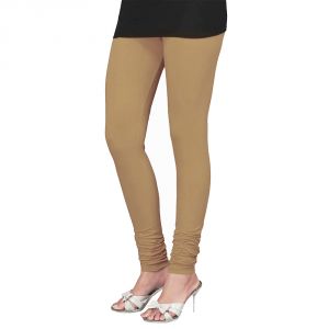 Leggings - Vivan Creation Women Stylish Sexy Beige Color Comfortable Cotton Churidaar Leggings  (Product Code - DLI5LCH215)