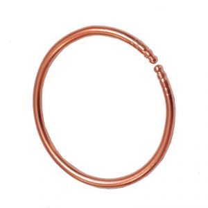 Men's Bracelets - Men Style Stylish Plain Openable Brown Copper Round Kada For Men And Women - (code - Ska06007)
