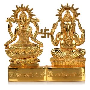 Idols & Decoratives - Omlite Lakshmi Ganesh Idol - ( Code - 415 )