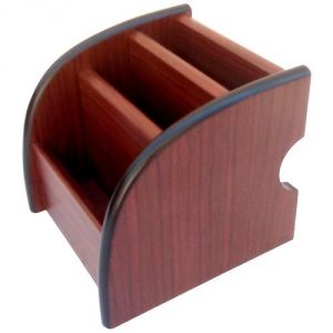 Desk Accessories - Brown Wooden Stand - ( Code - 42 )