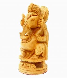 Desk Accessories - OMLITE Wooden Ganesha Statue - ( Code - 32 )