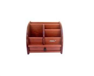 Desk Accessories - OMLITE Brown Wooden Stand - ( Code - 43 )