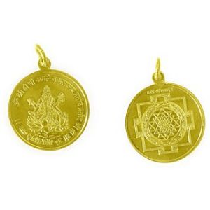 Yantras - Shree Yantra Pendant In Copper- Gold Plated Blessed And Energized Locket 10gms