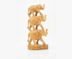 Desk Accessories - OMLITE Wooden Elephant Tower Statue - ( Code - 59 )