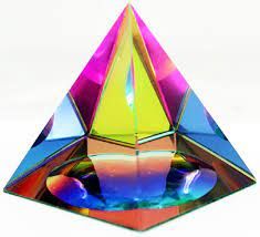 Yantras - Color Crystal  Pyramid For Prosperity