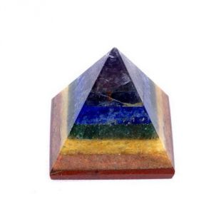 Idols & Decoratives - Divya Mantra Metaphysical Crystal Chakra Pyramid In Crystal Quartz