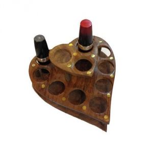 Desk Accessories - OMLITE Wooden 12 Lipstick Holder Display - ( Code - 33 )
