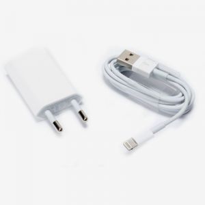 Tablet Power Adaptors - Apple I Phone 5/5s Charger Wall Charger Charging Cable (white)